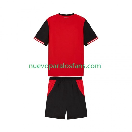 Camiseta de Fútbol Austria Niño Casa Copa Mundial 2026 Manga Corta