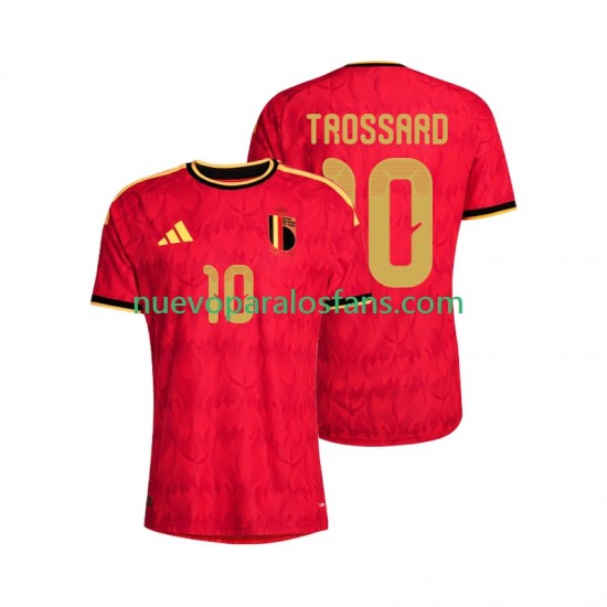 Camiseta de Fútbol Bélgica Leandro Trossard 10 Hombre Casa Copa Mundial 2026 Manga Corta