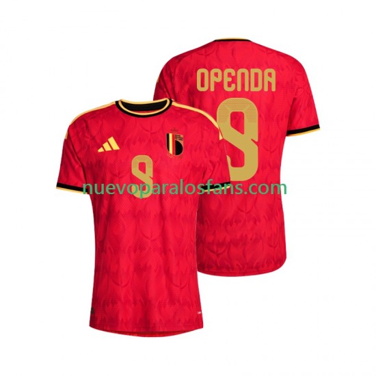 Camiseta de Fútbol Bélgica Openda 9 Hombre Casa Copa Mundial 2026 Manga Corta