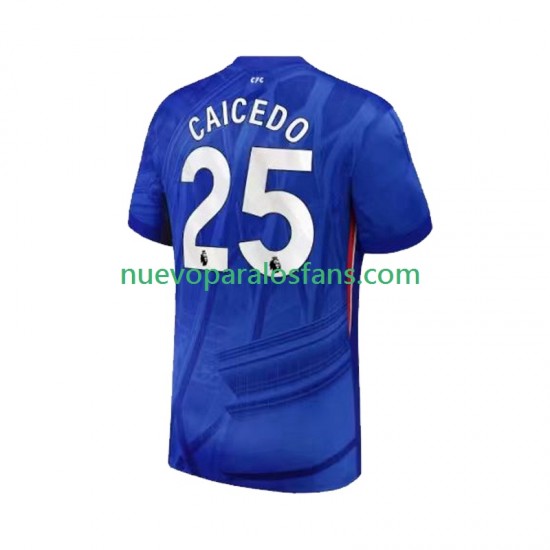 Camiseta de Fútbol Chelsea Moises Caicedo 25 Hombre Casa 2025-2026 Manga Corta
