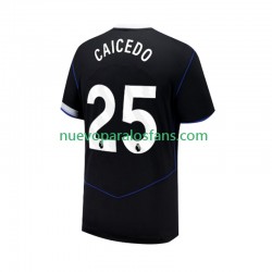Camiseta de Fútbol Chelsea Moises Caicedo 25 Hombre Tercera 2025-2026 Manga Corta