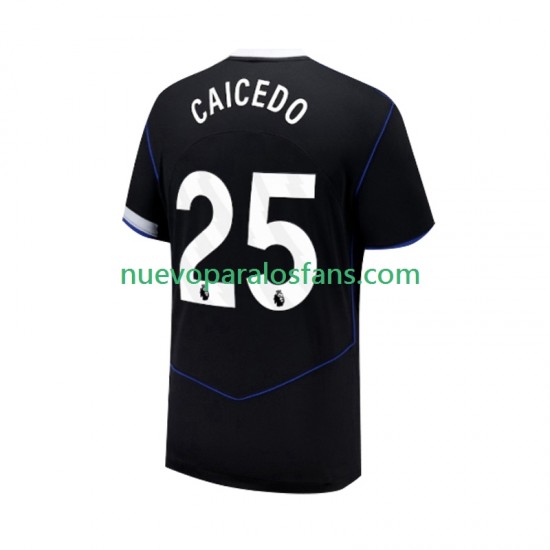 Camiseta de Fútbol Chelsea Moises Caicedo 25 Hombre Tercera 2025-2026 Manga Corta