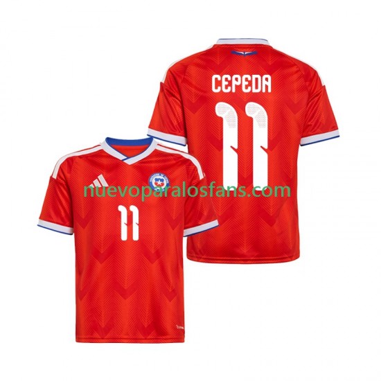 Camiseta de Fútbol Chile Lucas Cepeda 11 Hombre Casa 2026 Manga Corta