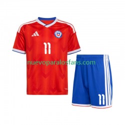 Camiseta de Fútbol Chile Lucas Cepeda 11 Niño Casa 2026 Manga Corta