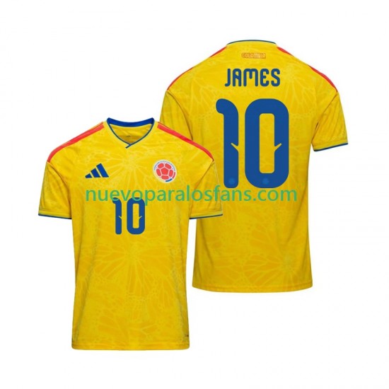 Camiseta de Fútbol Colombia James Rodriguez 10 Hombre Casa Copa Mundial 2026 Manga Corta
