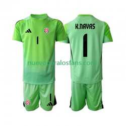 Camiseta de Fútbol Costa Rica Keylor Navas 1 Portero Niño Casa 2025 Manga Corta
