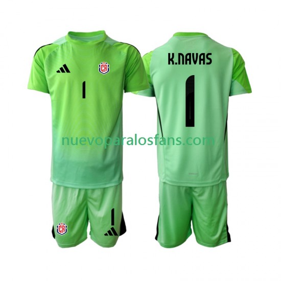 Camiseta de Fútbol Costa Rica Keylor Navas 1 Portero Niño Casa 2025 Manga Corta