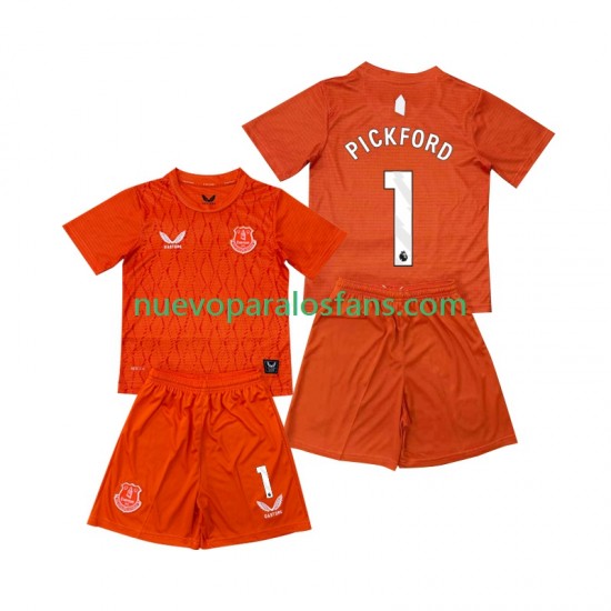 Camiseta de Fútbol Everton Pickford 1 Portero Niño Tercera 2025-2026 Manga Corta
