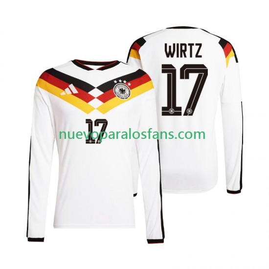 Camiseta de Fútbol Alemania Florian Wirtz 17 Hombre Casa Copa Mundial 2026 Manga Larga