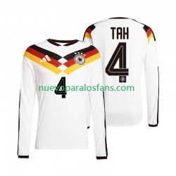 Camiseta de Fútbol Alemania Jonathan Tah 4 Hombre Casa Copa Mundial 2026 Manga Larga