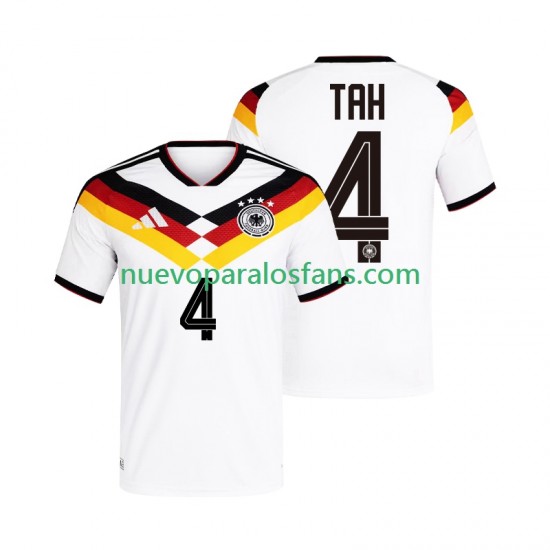 Camiseta de Fútbol Alemania Jonathan Tah 4 Hombre Casa Copa Mundial 2026 Manga Corta
