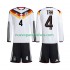 Camiseta de Fútbol Alemania Jonathan Tah 4 Niño Casa Copa Mundial 2026 Manga Larga