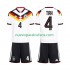 Camiseta de Fútbol Alemania Jonathan Tah 4 Niño Casa Copa Mundial 2026 Manga Corta
