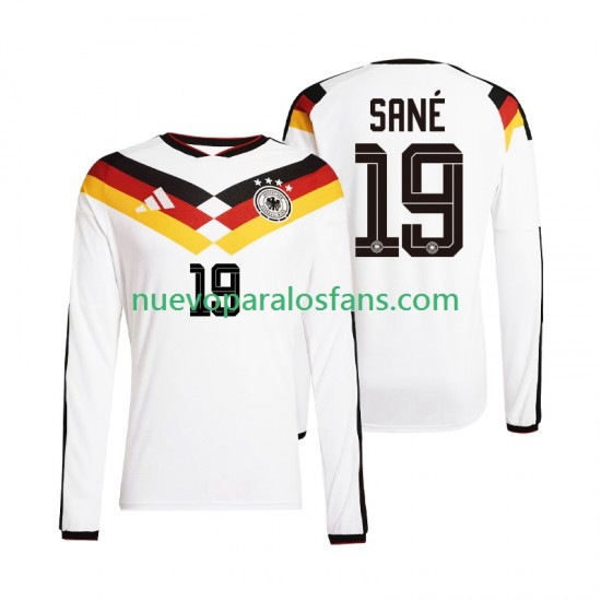 Camiseta de Fútbol Alemania Leroy Sane 19 Hombre Casa Copa Mundial 2026 Manga Larga