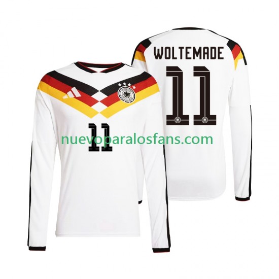 Camiseta de Fútbol Alemania Woltemade 11 Hombre Casa Copa Mundial 2026 Manga Larga