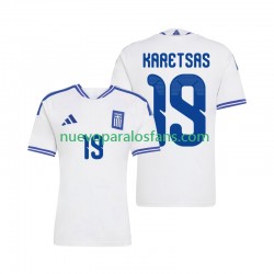 Camiseta de Fútbol Grecia Konstantinos Karetsas 19 Hombre Casa 2026 Manga Corta