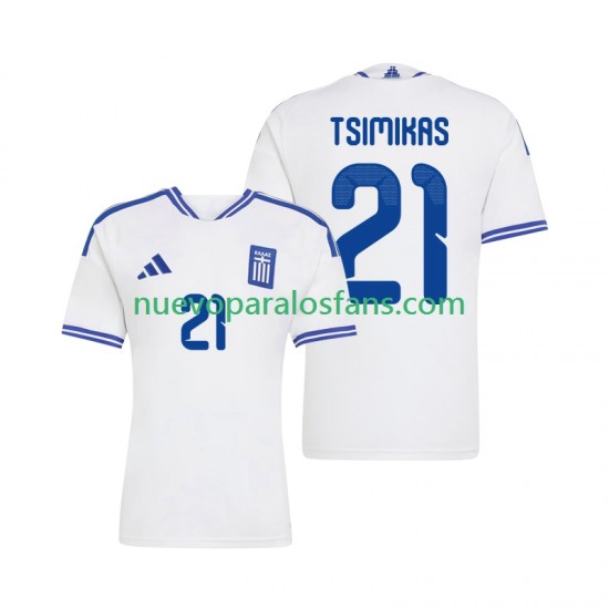Camiseta de Fútbol Grecia Konstantinos Tsimikas 21 Hombre Casa 2026 Manga Corta