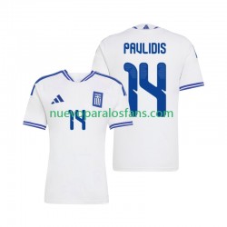 Camiseta de Fútbol Grecia Vangelis Pavlidis 14 Hombre Casa 2026 Manga Corta