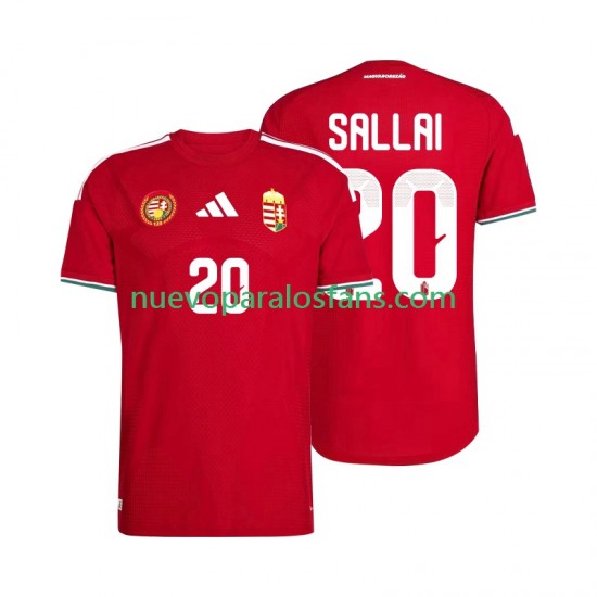 Camiseta de Fútbol Hungría Sallai 20 Hombre Casa Copa Mundial 2026 Manga Corta