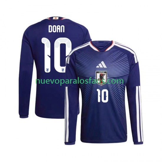 Camiseta de Fútbol Japón Ritsu Doan 10 Hombre Casa Copa Mundial 2026 Manga Larga