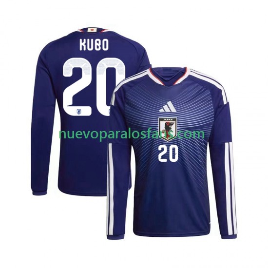 Camiseta de Fútbol Japón Kubo 20 Hombre Casa Copa Mundial 2026 Manga Larga