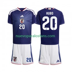 Camiseta de Fútbol Japón Kubo 20 Niño Casa Copa Mundial 2026 Manga Corta