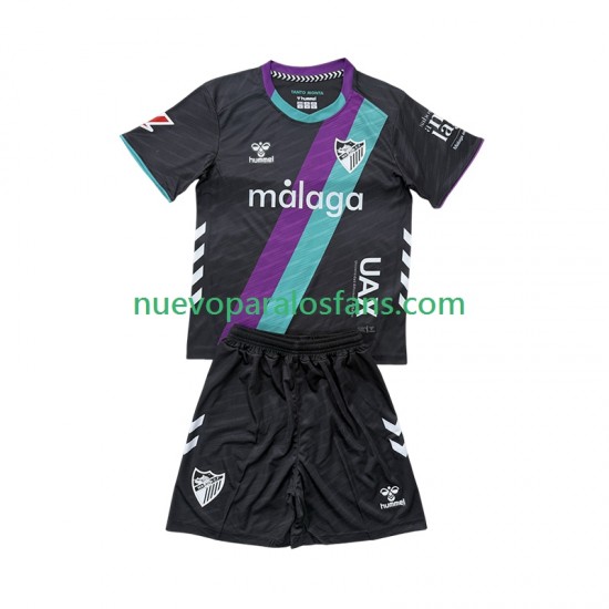 Camiseta de Fútbol Málaga CF Niño Exterior 2025-2026 Manga Corta