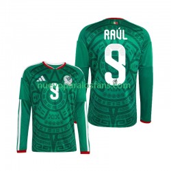 Camiseta de Fútbol México Raul Jimenez 9 Hombre Casa Copa Mundial 2026 Manga Larga