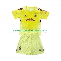 Camiseta de Fútbol Nottingham Forest Portero Niño Casa 2025-2026 Manga Corta