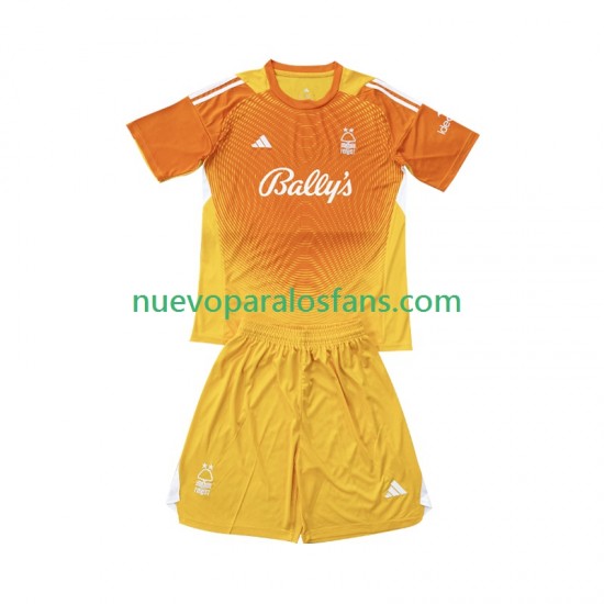 Camiseta de Fútbol Nottingham Forest Portero Niño Tercera 2025-2026 Manga Corta