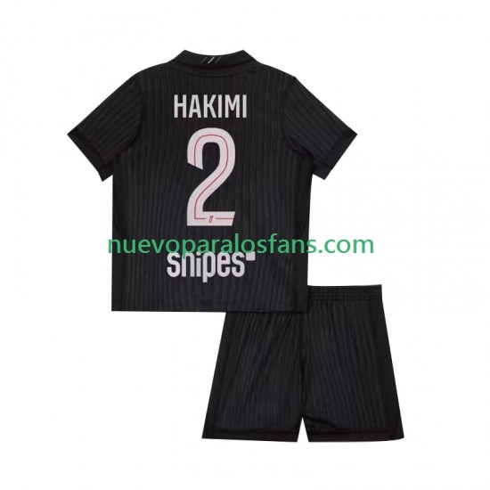 Camiseta de Fútbol Paris Saint-Germain Achraf Hakimi 2 Niño Cuarto 2025-2026 Manga Corta
