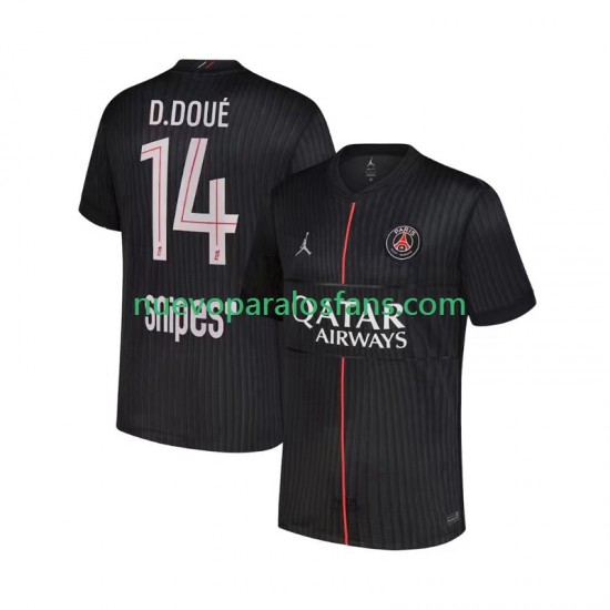 Camiseta de Fútbol Paris Saint-Germain Desire Doue 14 Hombre Cuarto 2025-2026 Manga Corta