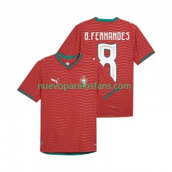 Camiseta de Fútbol Portugal Bruno Fernandes 8 Hombre Casa Copa Mundial 2026 Manga Corta