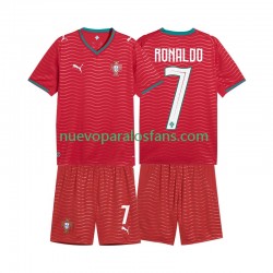 Camiseta de Fútbol Portugal Cristiano Ronaldo 7 Niño Casa Copa Mundial 2026 Manga Corta
