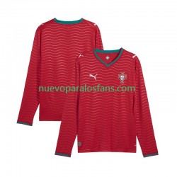 Camiseta de Fútbol Portugal Hombre Casa Copa Mundial 2026 Manga Larga