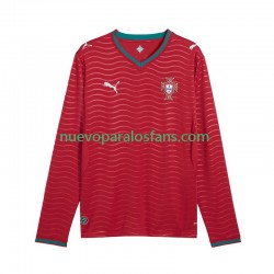 Camiseta de Fútbol Portugal Hombre Casa Copa Mundial 2026 Manga Larga