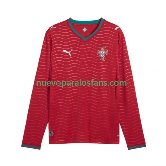 Camiseta de Fútbol Portugal Hombre Casa Copa Mundial 2026 Manga Larga