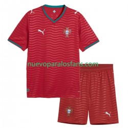 Camiseta de Fútbol Portugal Niño Casa Copa Mundial 2026 Manga Corta