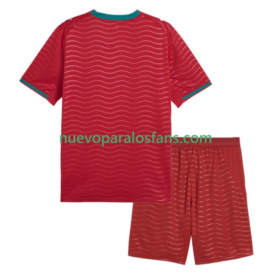 Camiseta de Fútbol Portugal Niño Casa Copa Mundial 2026 Manga Corta
