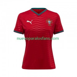 Camiseta de Fútbol Portugal Mujer Casa Copa Mundial 2026 Manga Corta