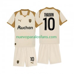 Camiseta de Fútbol RC Lens Florian Thauvin 10 Niño Tercera 2025-2026 Manga Corta