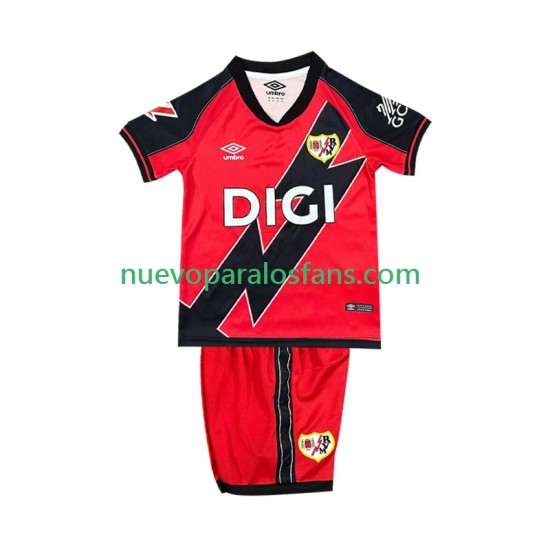 Camiseta de Fútbol Rayo Vallecano Niño Exterior 2025-2026 Manga Corta