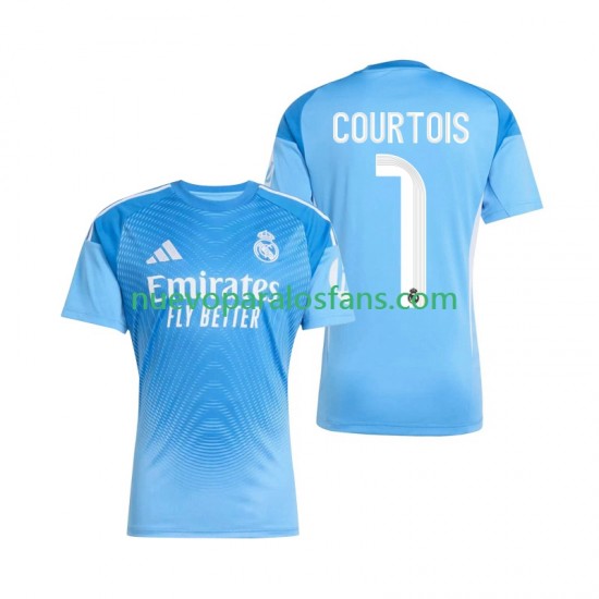 Camiseta de Fútbol Real Madrid Thibaut Courtois 1 Portero Hombre Casa 2025-2026 Manga Corta