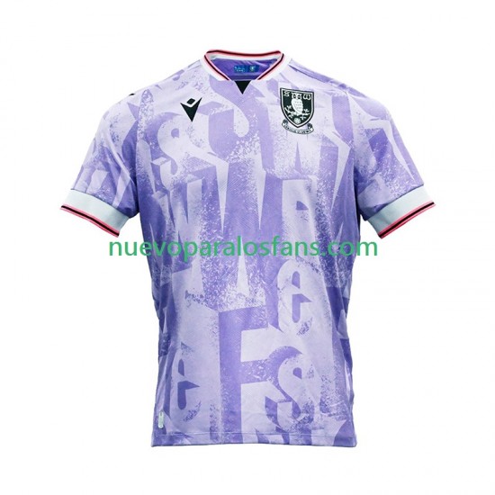 Camiseta de Fútbol Sheffield Wednesday Hombre Exterior 2025-2026 Manga Corta