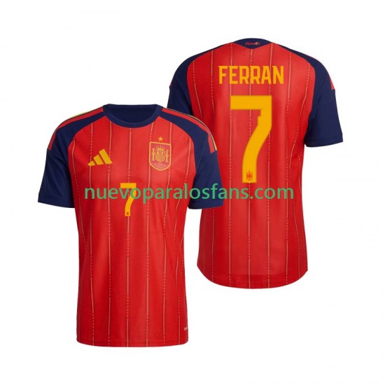 Camiseta de Fútbol España Ferran Torres 7 Hombre Casa Copa Mundial 2026 Manga Corta
