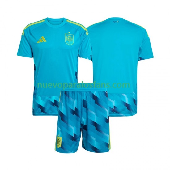Camiseta de Fútbol España Portero Niño Casa Copa Mundial 2026 Manga Corta