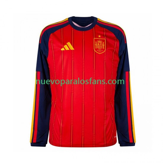 Camiseta de Fútbol España Hombre Casa Copa Mundial 2026 Manga Larga