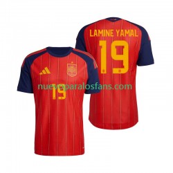 Camiseta de Fútbol España Lamine Yamal 19 Hombre Casa Copa Mundial 2026 Manga Corta
