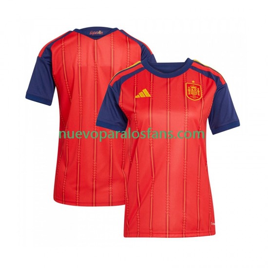 Camiseta de Fútbol España Mujer Casa Copa Mundial 2026 Manga Corta