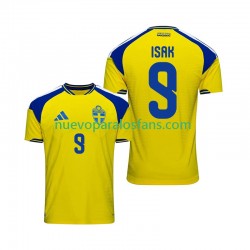Camiseta de Fútbol Suecia Isak 9 Hombre Casa 2026 Manga Corta